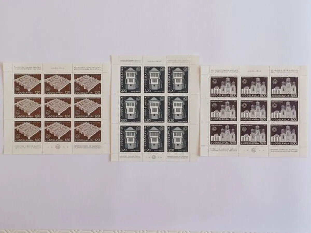 36 Mini-folhas da Jugoslávia 1970 a 1980