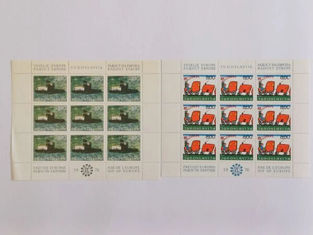 36 Mini-folhas da Jugoslávia 1970 a 1980