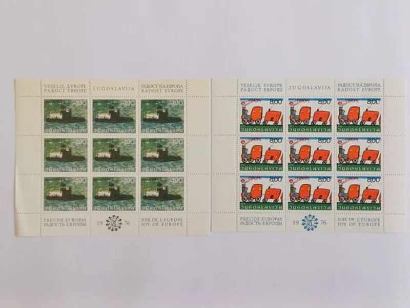 36 Mini-folhas da Jugoslávia 1970 a 1980