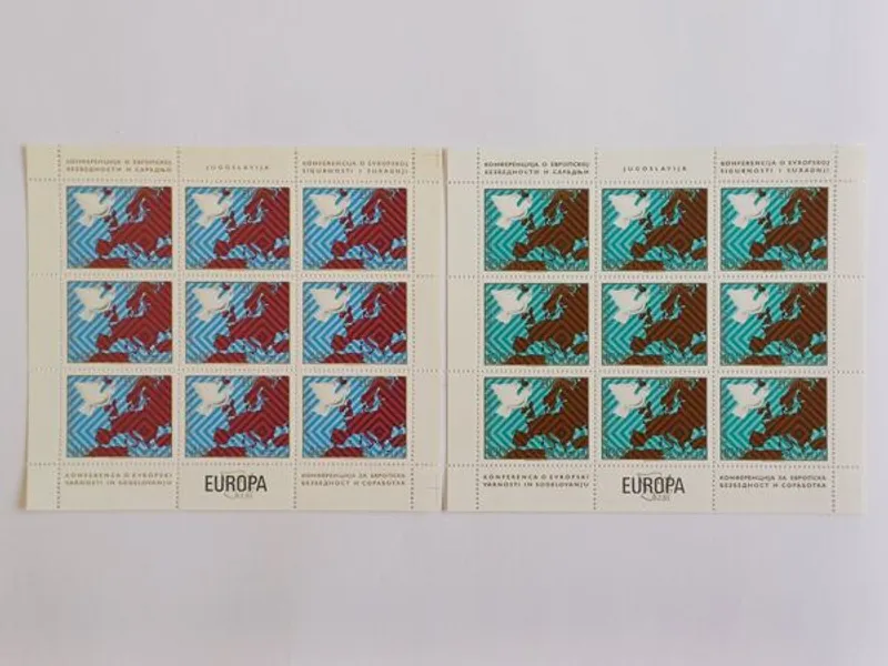 36 Mini-folhas da Jugoslávia 1970 a 1980