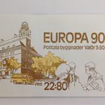 Filatelia Suécia – Carteira Europa 1990 1