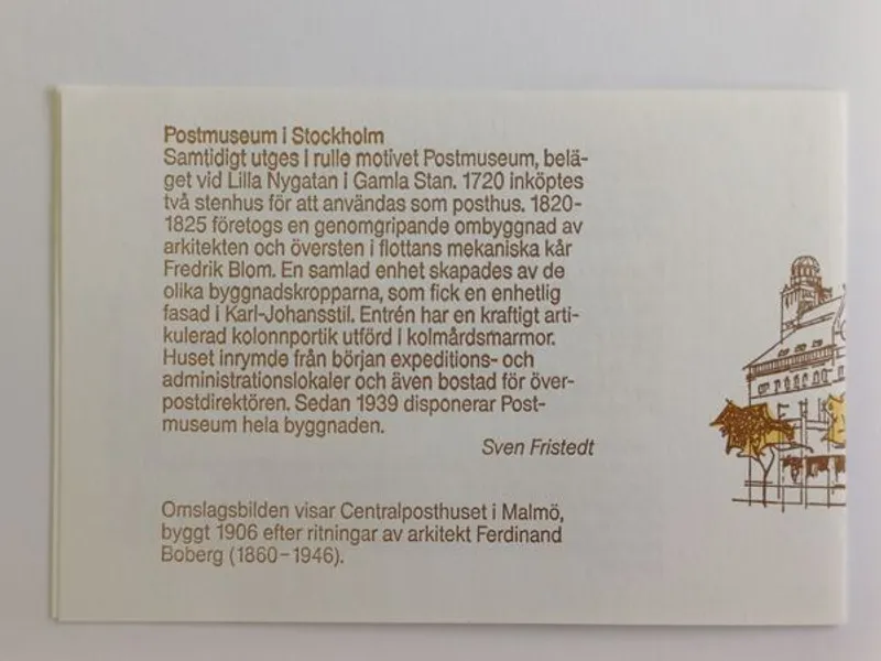 Filatelia Suécia – Carteira Europa 1990