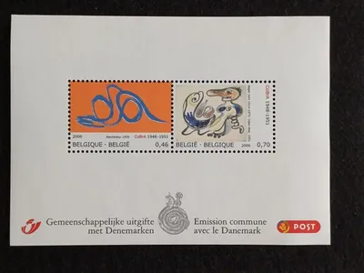 Bloco Cobra Kunst, Emissão conjunta Bélgica Dinama