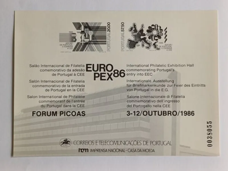 Emissão conjunta Adesão Portugal e Espanha à CEE 