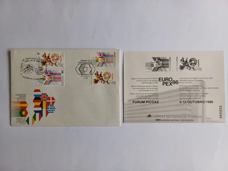FDC Espanha Adesão Portugal e Espanha CEE 