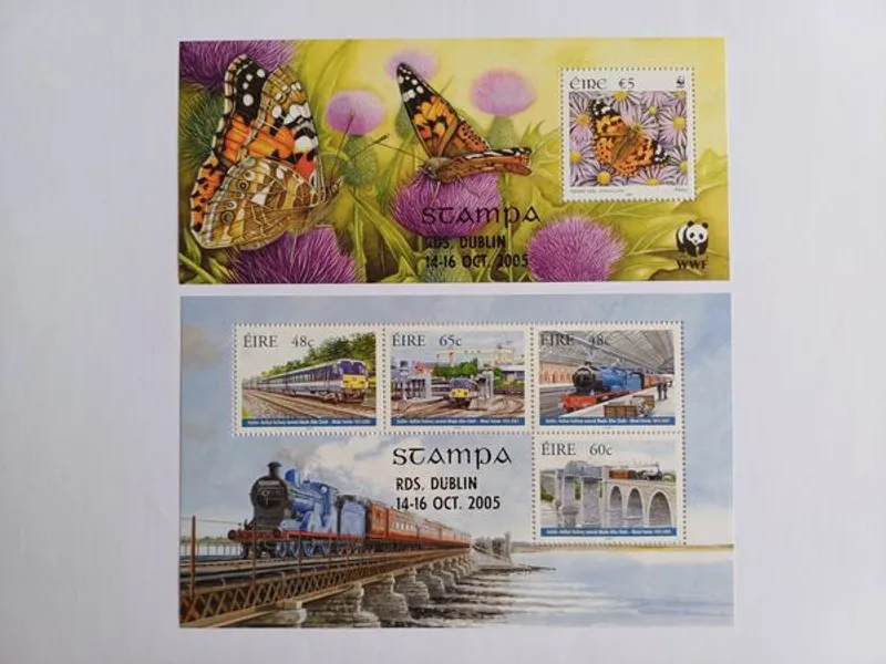 Blocos Stampa 2005 Borboletas e Caminhos de Ferro