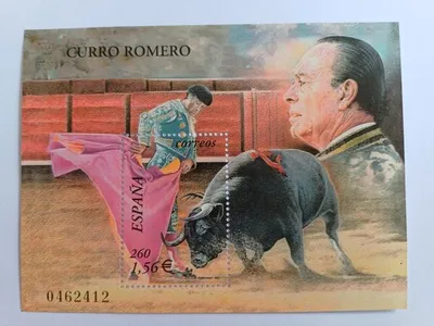 Filatelia Espanha – Bloco Curro Romero, 2001
