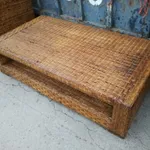 Conjunto de DOS BUTACONES DE MIMBRE y MESA CENTRAL 3