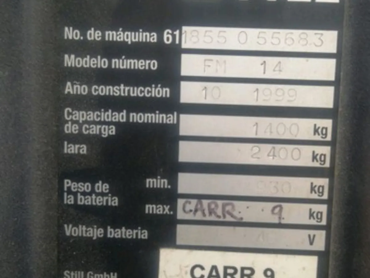 CARRETILLA ELEVADORA STILL FM14