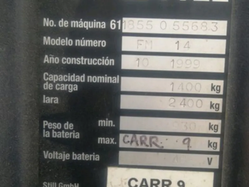 CARRETILLA ELEVADORA STILL FM14