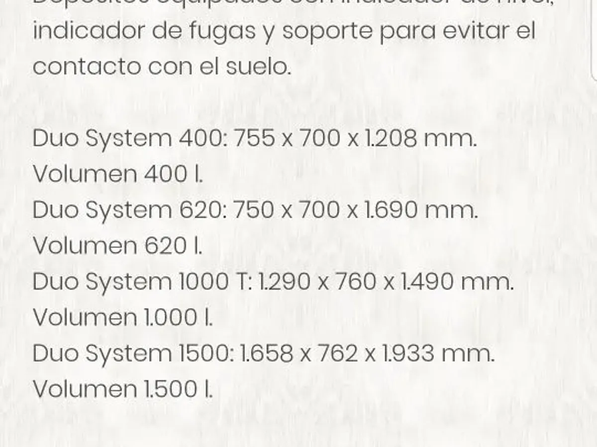 DEPOSITO GASOLEO ROTH DUO SYSTEM 1.200 LITROS